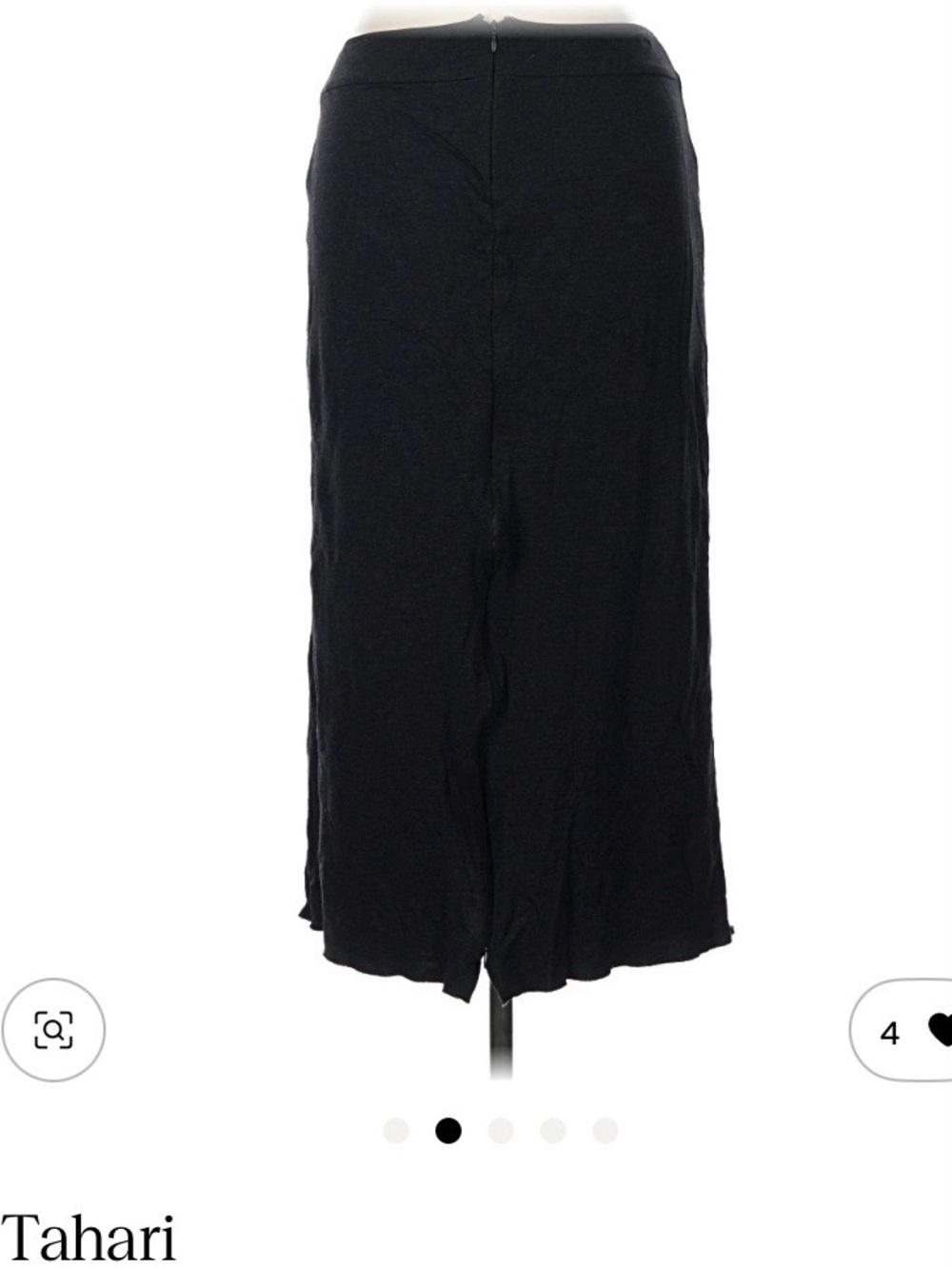Tahari Black Maxi Straight Skirt